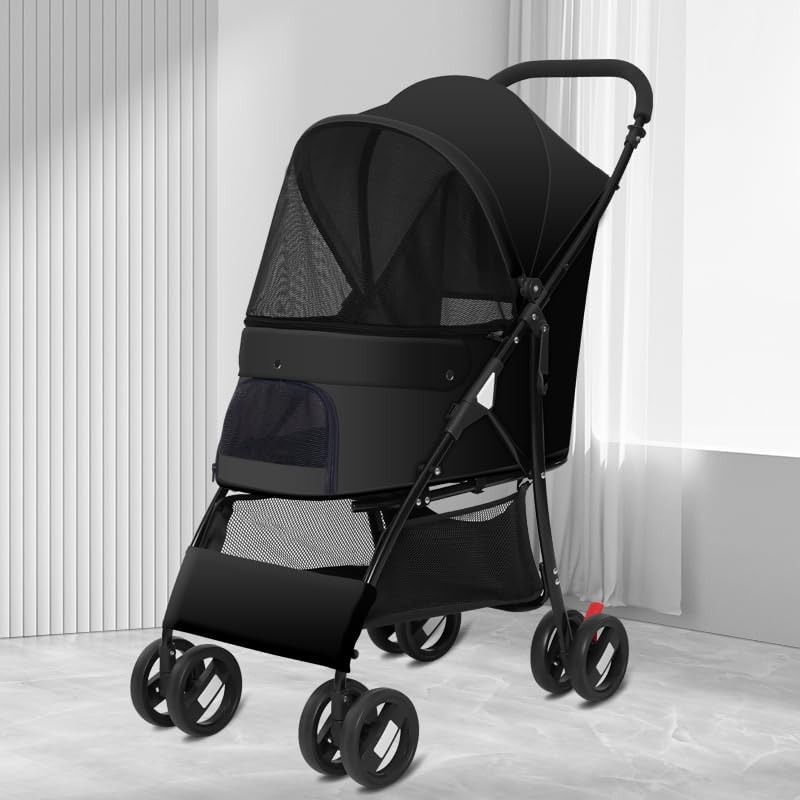 Easy-Foldable Dog Cage Stroller
