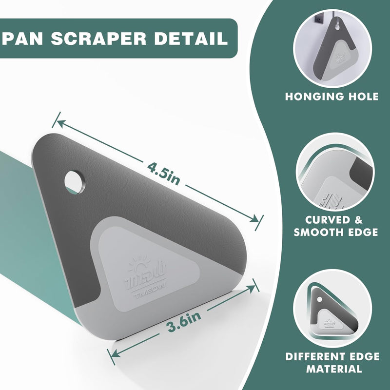 Food Scraper, 2-in-1 Pot and Pan Dish Scraper