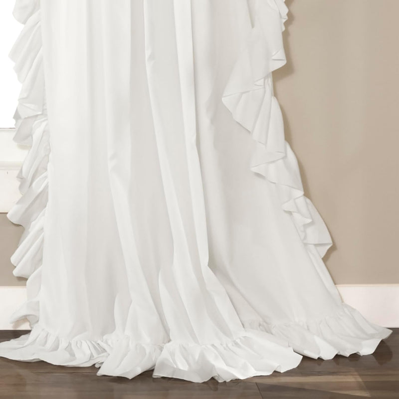Lush Decor Reyna Ruffle Window Curtain Panel Set Pair