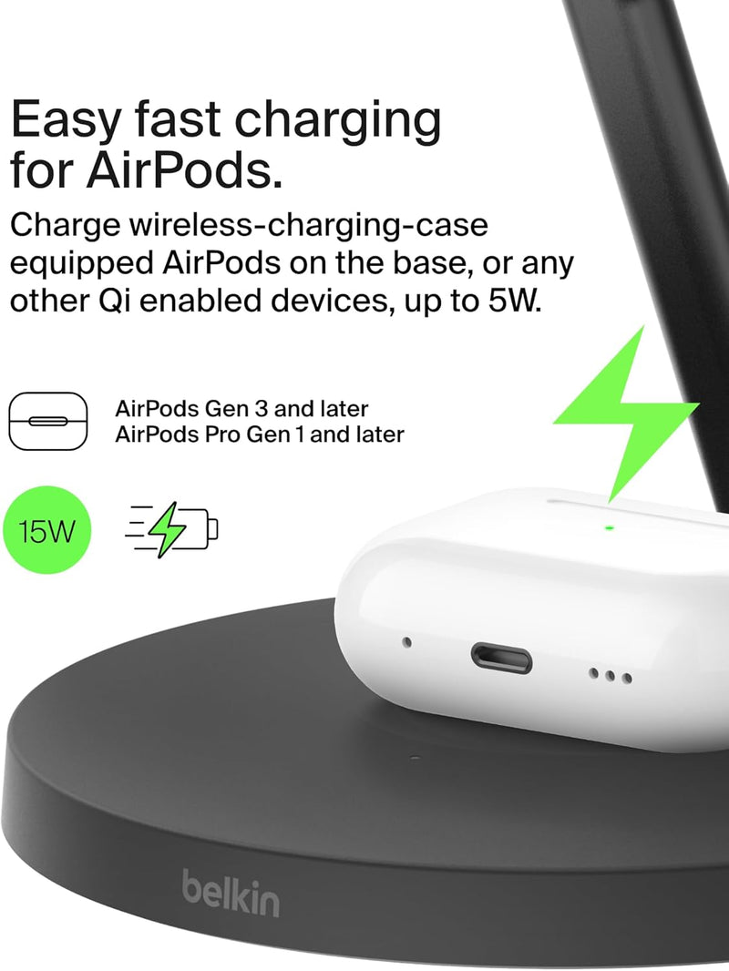 Belkin MagSafe-Compatible Charger 3-in-1 Wireless Charging Station
