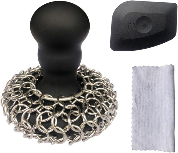 316 Upgraded Chainmail Scrubber with Silicone Handle