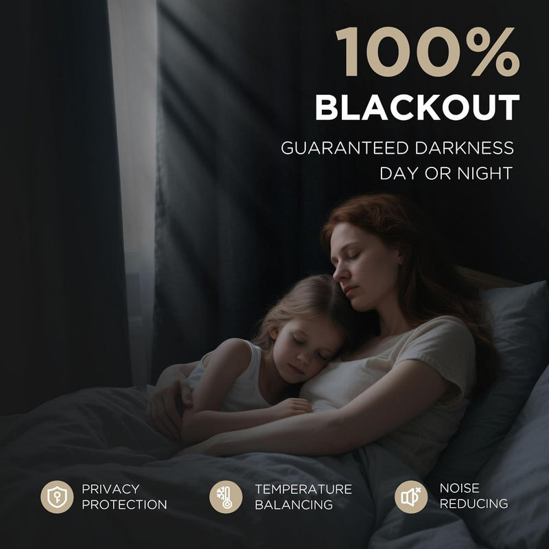 Blackout Curtains for Bedroom - 108 Inch Long 100% Light Blocking
