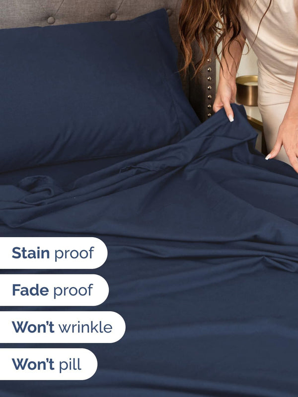 Extra Deep Queen Sheet Set - 6 Piece Breathable & Cooling Sheets