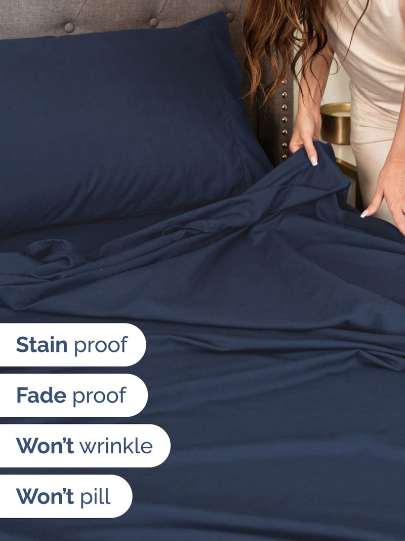 Extra Deep Queen Sheet Set - 6 Piece Breathable & Cooling Sheets