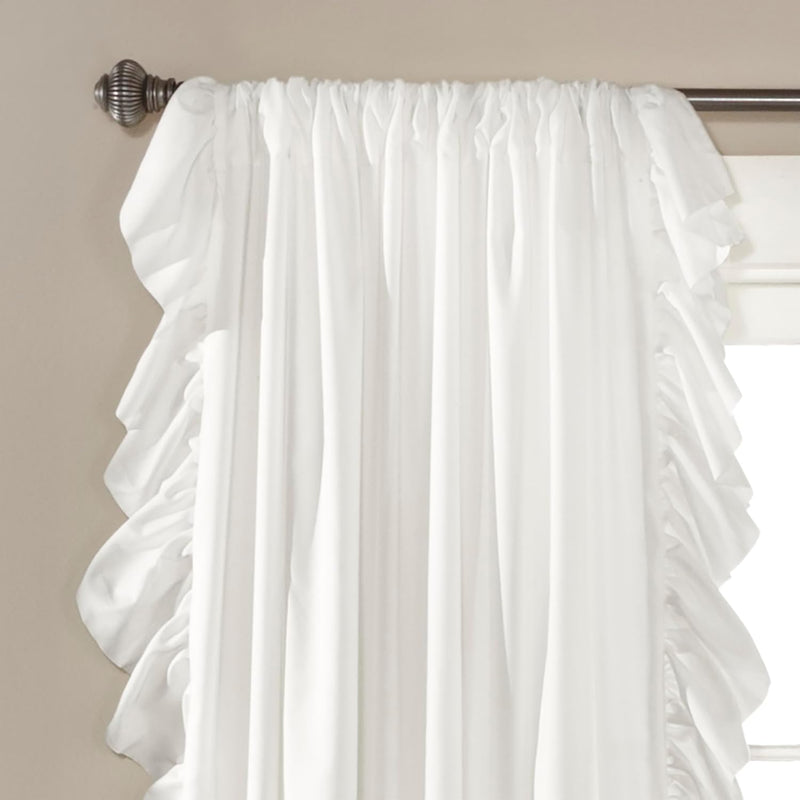 Lush Decor Reyna Ruffle Window Curtain Panel Set Pair