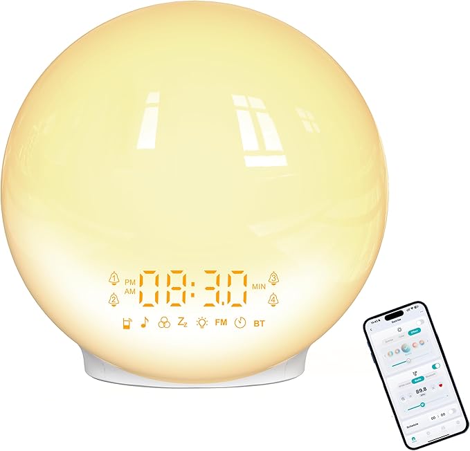 Smart Wake Up Light Sunrise Alarm Clock