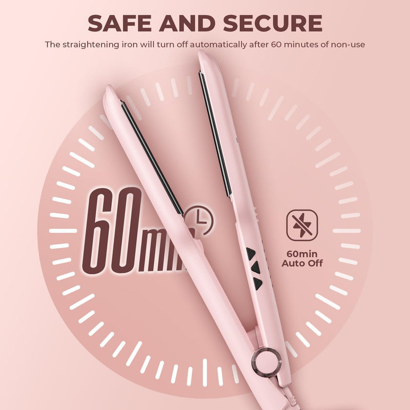 MiroPure 1.5 Inch Flat Iron, Hair Straightener with 30S Fast Heating