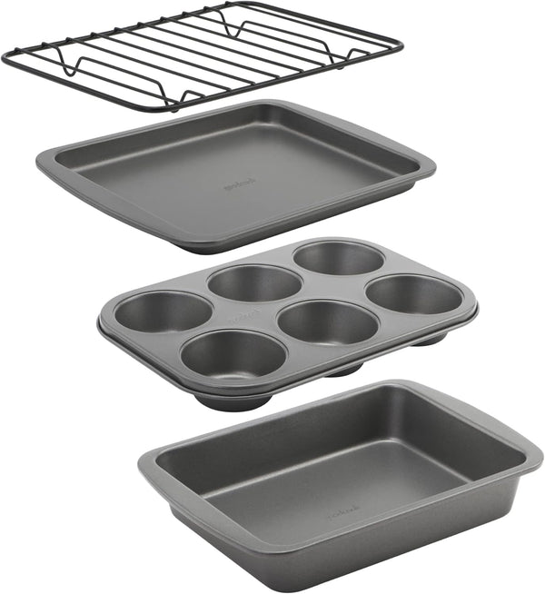 GoodCook  4-Piece Nonstick Steel Toaster Oven Set with Sheet Pan