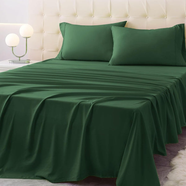 Full Size Bed Sheet Set - 4 Piece Soft Microfiber Sheets with Deep Pockets