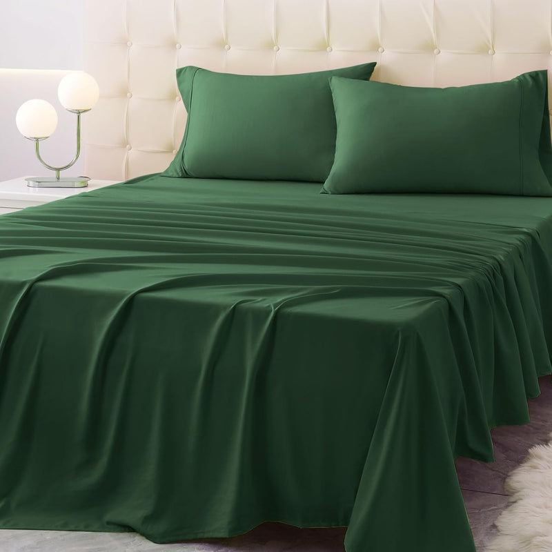 Full Size Bed Sheet Set - 4 Piece Soft Microfiber Sheets with Deep Pockets
