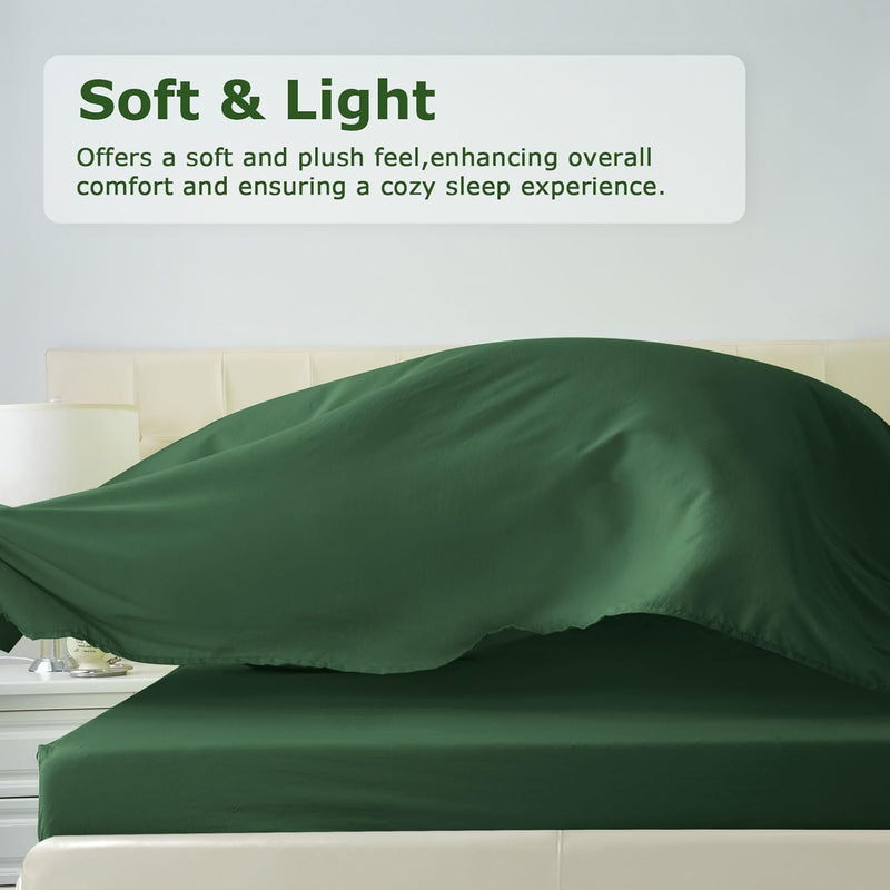Full Size Bed Sheet Set - 4 Piece Soft Microfiber Sheets with Deep Pockets