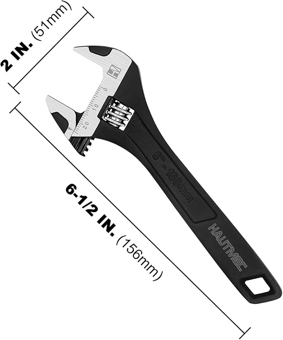 Adjustable Wrench Extra Wide Jaw