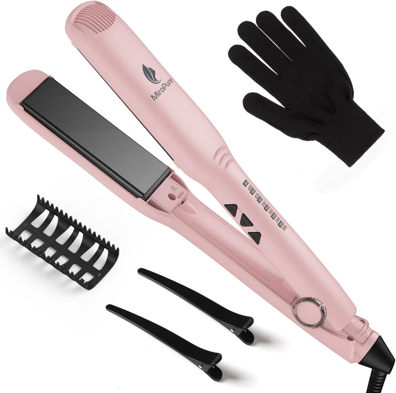 MiroPure 1.5 Inch Flat Iron, Hair Straightener with 30S Fast Heating