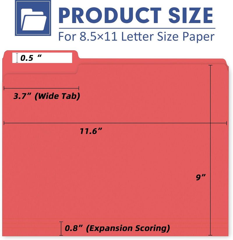 Assorted 12 Colors Filing Folder
