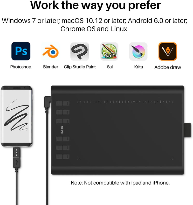 HUION Inspiroy Graphics Drawing Tablet