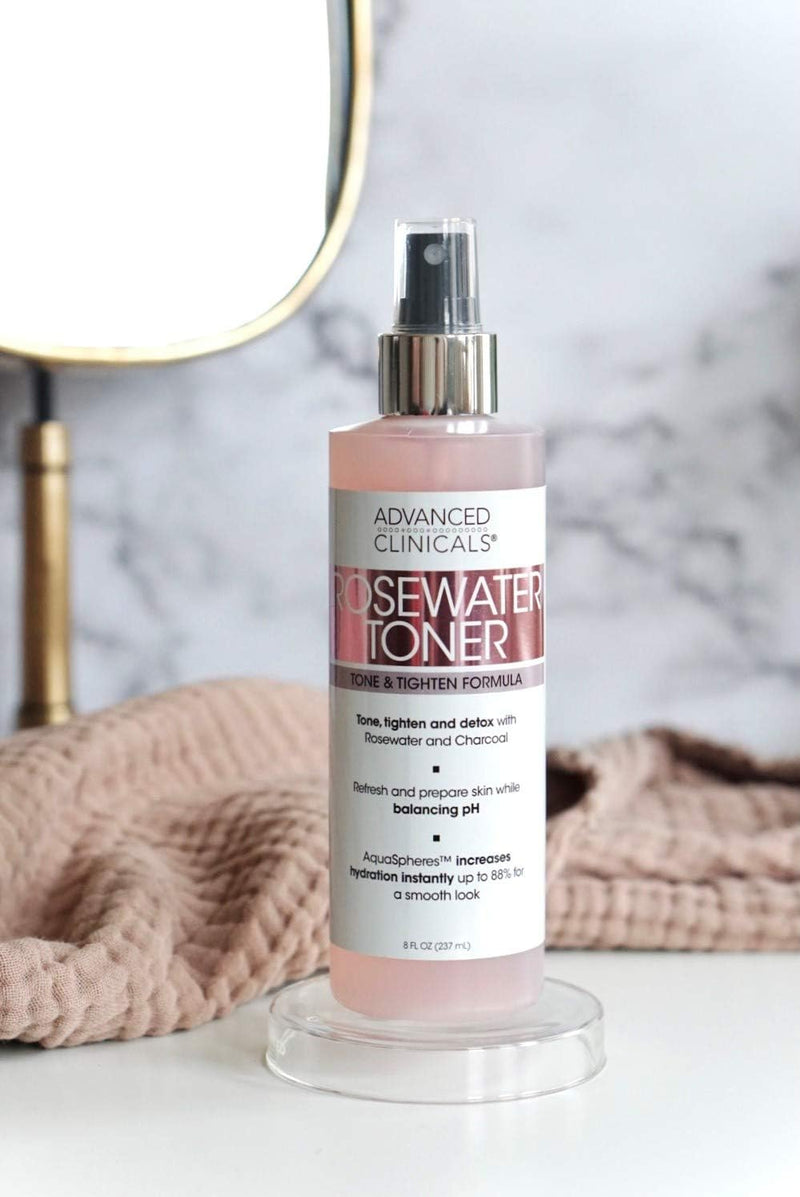Advanced Clinicals Collagen + Rosewater Facial Mist Toner