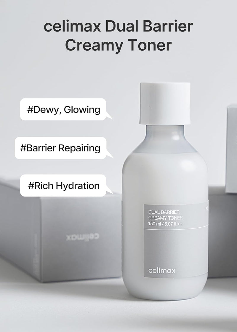 celimax Dual Barrier Creamy Toner  with Ceramides and Peptides