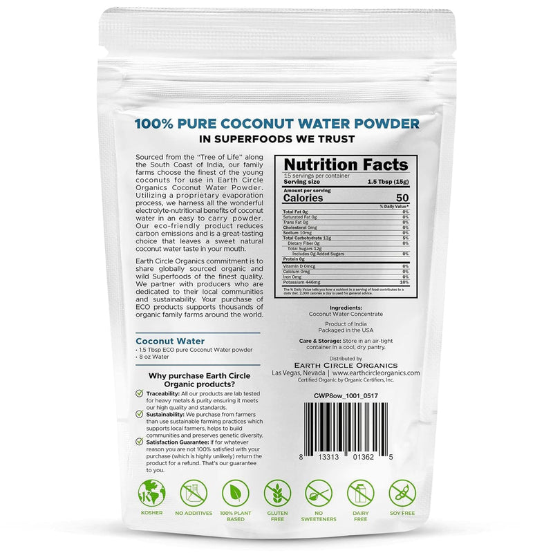 Earth Circle Organics Pure Coconut Water Powder