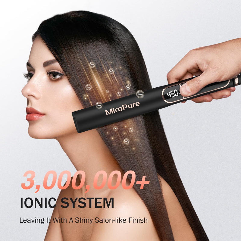 MiroPure Flat Iron Hair Straightener, 1 Inch Titanium Plates Hair Straightener