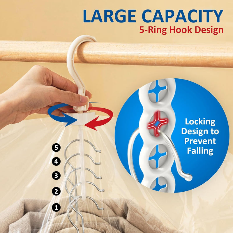 Hanging Vacuum Storage Bags, 6 Pack Large Hanging Vacuum Seal Garment