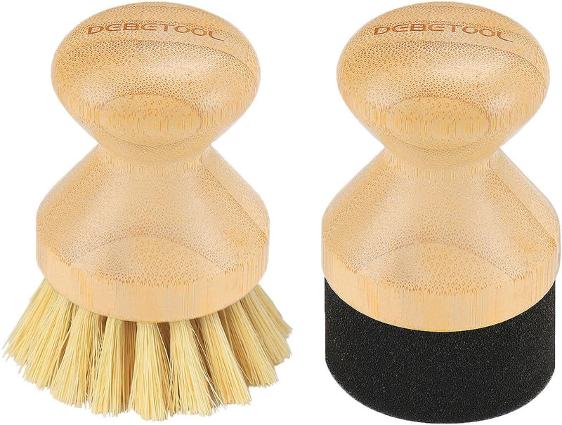 Cutting Board Oil Wax Applicator and Scrub Brush Set