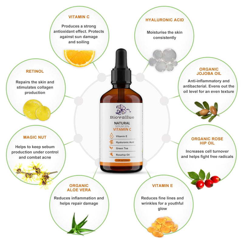 vitamin C serum is perfect for daily use. It absorbs quickly and leaves a refreshed skin feeling.