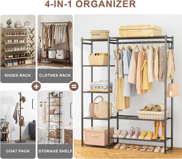 Wardrobe Closet, Portable Clothing Rack for Hanging Clothes