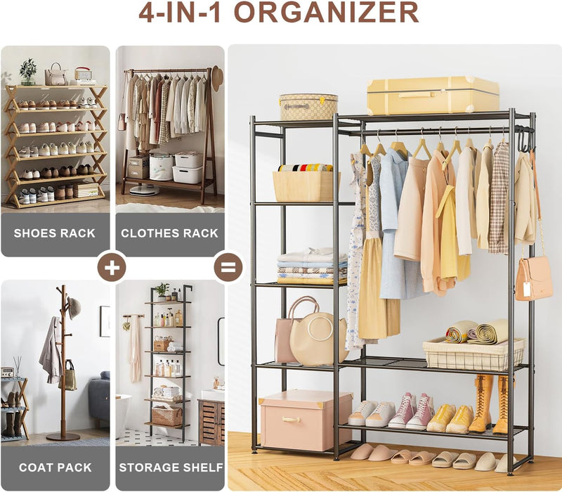 Wardrobe Closet, Portable Clothing Rack for Hanging Clothes