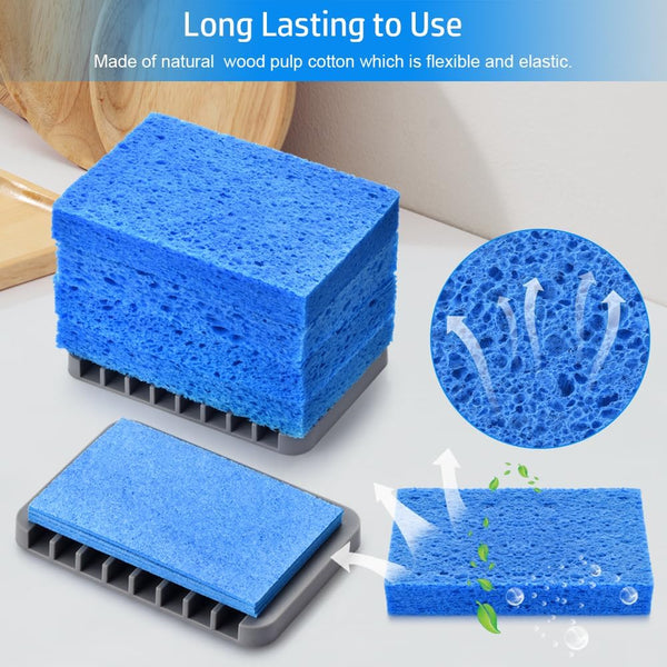 Mcyye 4PCS Compressed Kitchen Sponges for Household Use