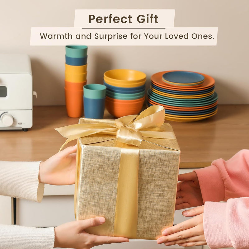 Homienly 40-Piece Premium Wheat Straw Dinnerware Sets, Service for 8