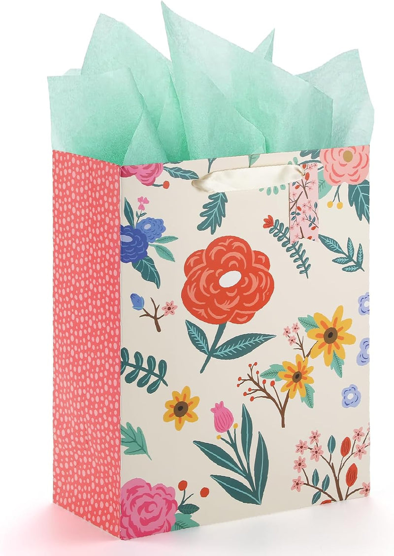 Sawnfay Gift Bag - 13'' Large Flower Gift Bag