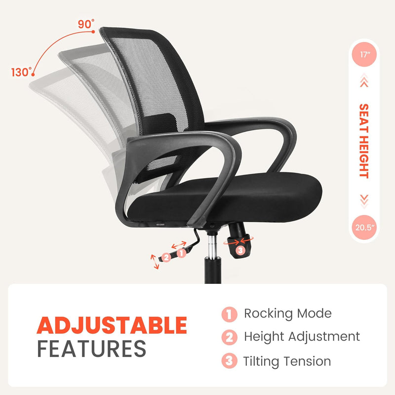 NEO Office Chair, Ergonomic Mesh Desk Chair with Lumbar Support