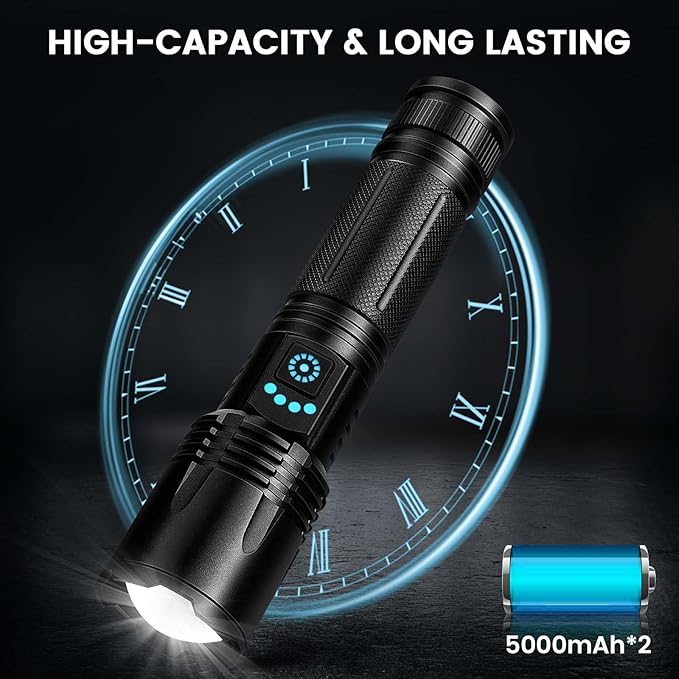 3 Pack Rechargeable Flashlights High Lumens