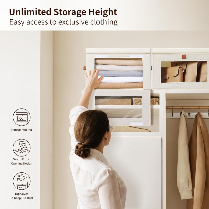 Large Closet Storage Organizer - Clothes Storage Bins with Handles