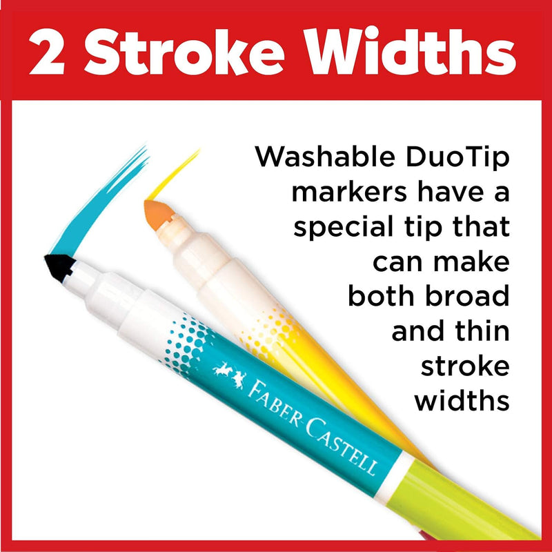 Faber-Castell DuoTip Washable Markers