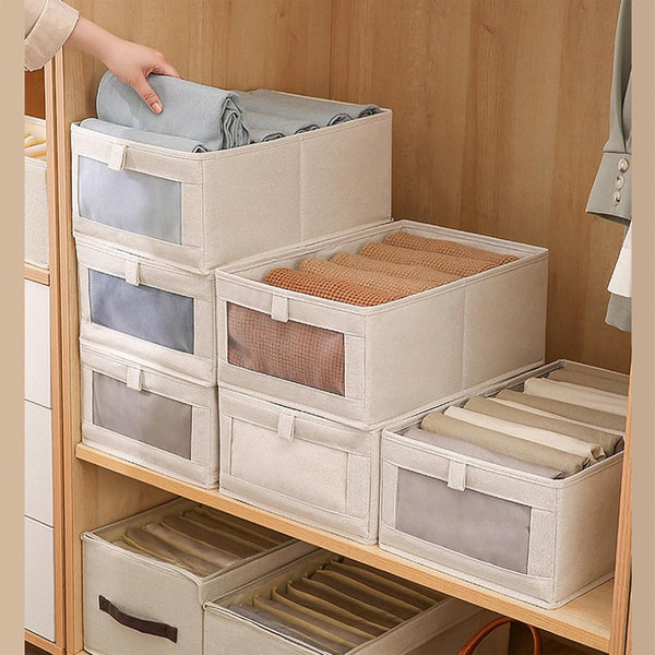 Linen Closet Organizers And Storage, 8 Pack Closet Storage Bins