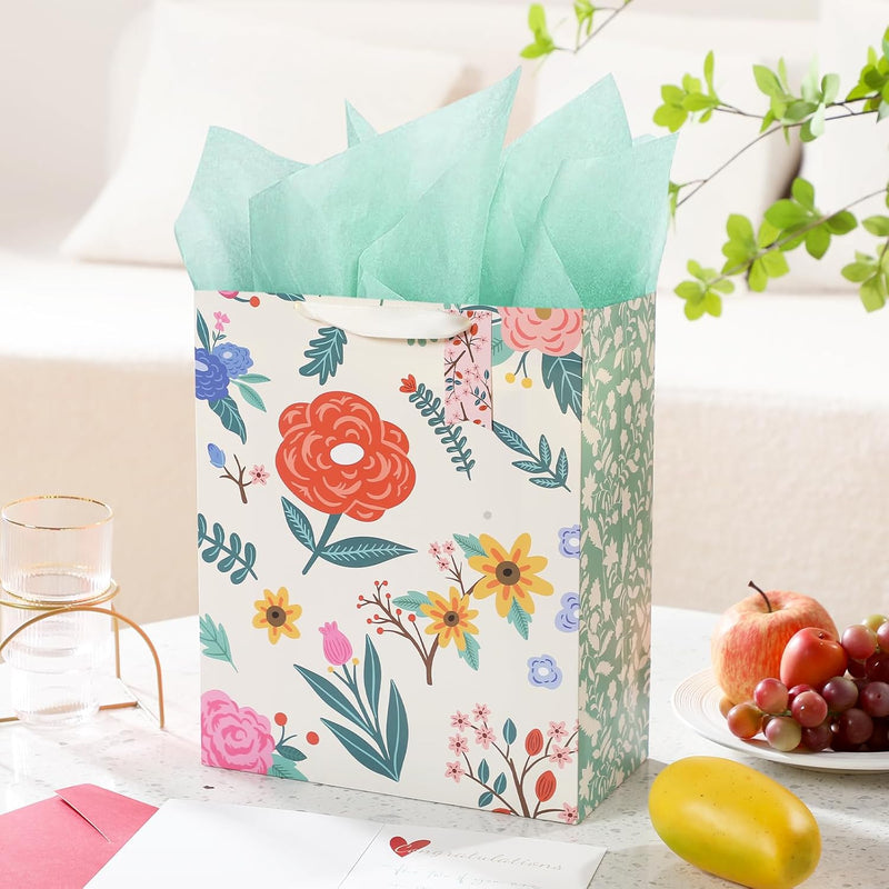 Sawnfay Gift Bag - 13'' Large Flower Gift Bag