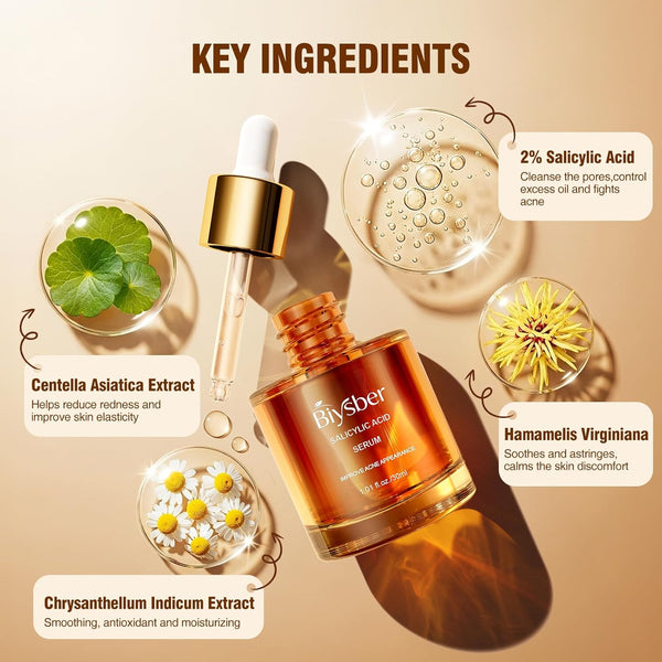 Salicylic Acid 2% Serum Solution for Face  Gently Exfoliating Facial Serum