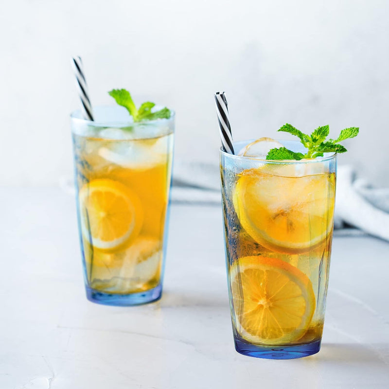 Unbreakable Plastic Drinking Glasses [Set of 6] Shatterproof Tumblers