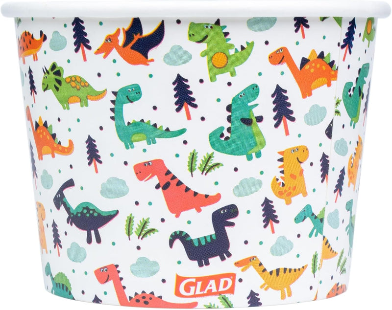 Glad for Kids Dinosaurs Paper Snack Bowls