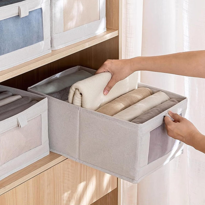 Linen Closet Organizers And Storage, 8 Pack Closet Storage Bins