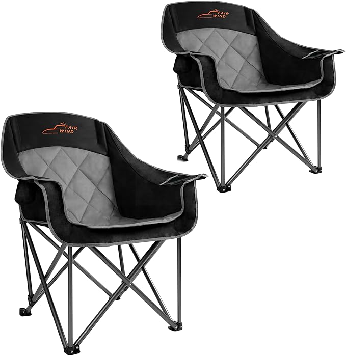 "FAIR WIND Heavy-Duty Padded Camping Chairs