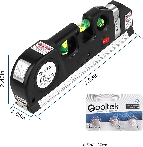 Line Laser leveler Kit Tools with Metric Rulers
