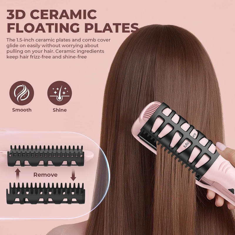MiroPure 1.5 Inch Flat Iron, Hair Straightener with 30S Fast Heating
