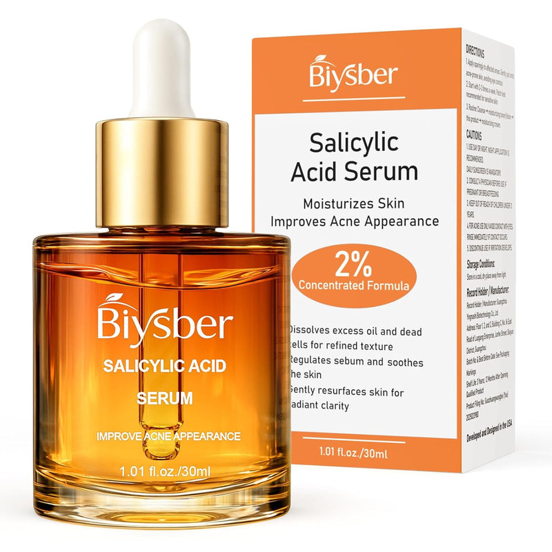 Salicylic Acid 2% Serum Solution for Face  Gently Exfoliating Facial Serum