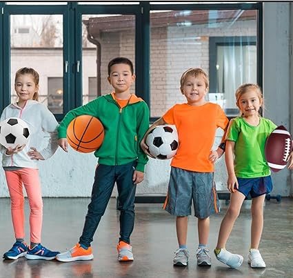 3-Pack Sports Balls with Pump – Basketball, Soccer, Football