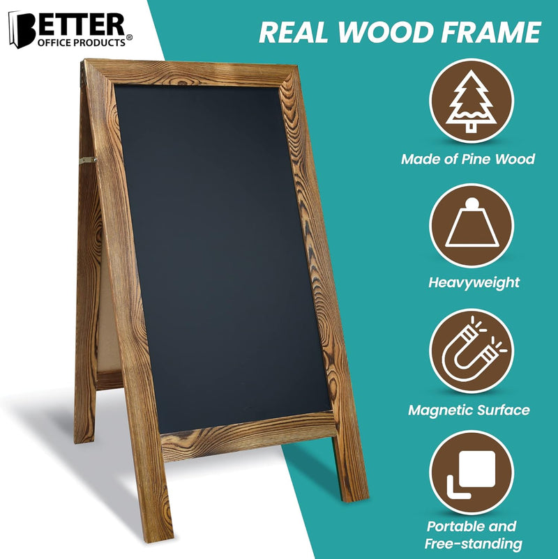 Better Office Products Magnetic Chalkboard