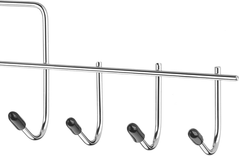 Whitmor 10 Hook Accessory Hanger, Chrome & Black