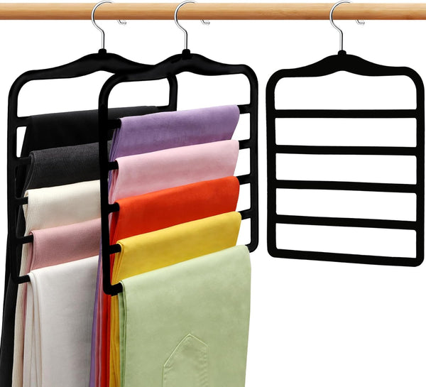 Closet Organizers and Storage,3 Pack Velvet Pants-Hangers-Space-Saving