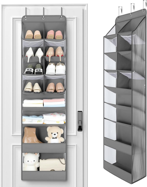 Yecaye Over the Door Shoe Organizer Hanging with Large Pockets